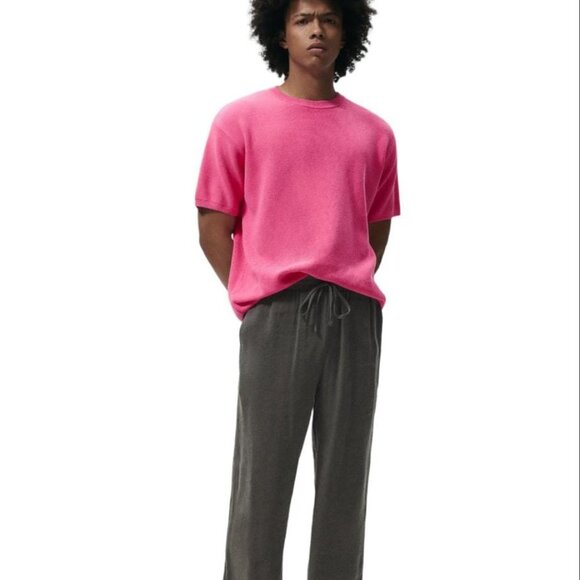 ZARA PURL-KNIT T-SHIRT PINCK SIZE M 3332/420/620 - Picture 5 of 7